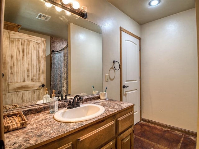 34325 E 1070th Rd, Mcloud, OK 74851 - full bath featuring vanity and baseboards