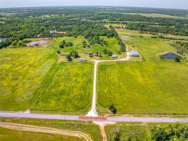 34325 E 1070th Rd, Mcloud, OK 74851 - view of rural area with a large body of water