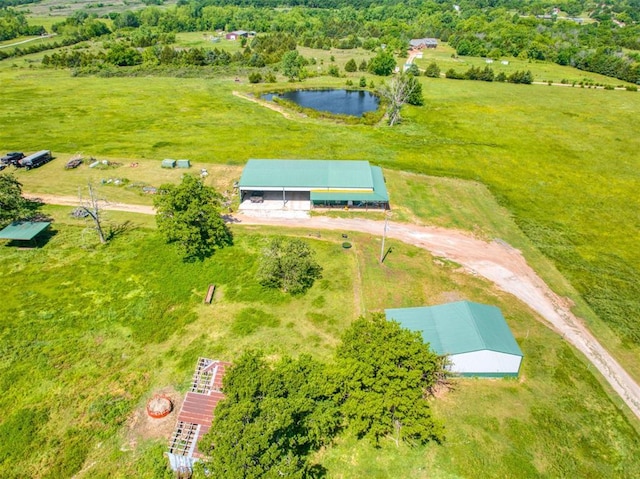 34325 E 1070th Rd, Mcloud, OK 74851 - drone / aerial view of a nearby body of water