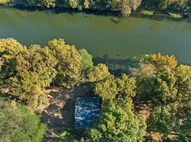 506 Wild Goose Rd, Broken Bow, OK 74728 - aerial view of property and surrounding area with a large body of water and a forest