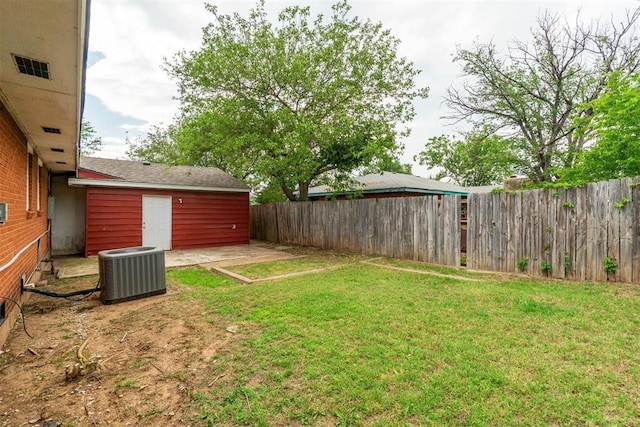 3831 NW Bell Ave, Lawton, OK 73505 - view of yard featuring central AC and a patio area