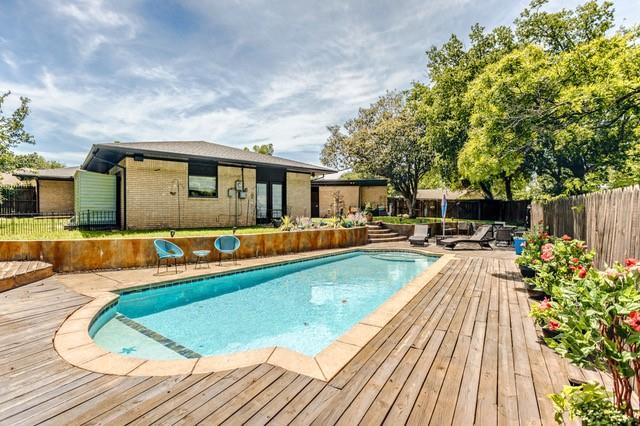 11100 Willow Grove Rd, Oklahoma City, OK 73120 - view of swimming pool with a wooden deck