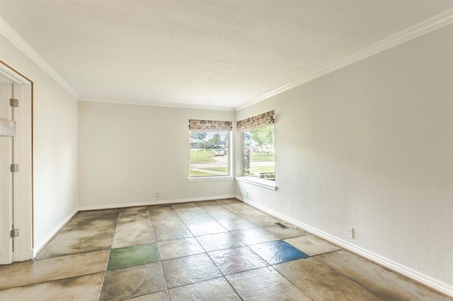 11100 Willow Grove Rd, Oklahoma City, OK 73120 - unfurnished room with crown molding and a textured ceiling