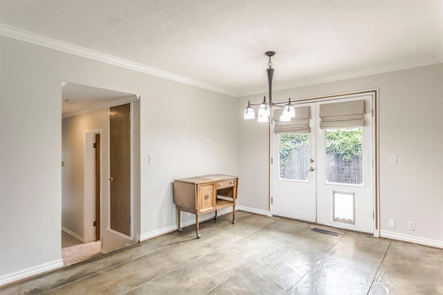 11100 Willow Grove Rd, Oklahoma City, OK 73120 - dining space with french doors and crown molding