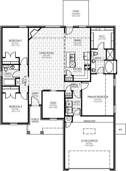 1100 Redwood Creek Dr, Yukon, OK 73099 - floor plan / room layout