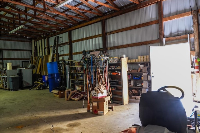 5624 N Mueller Ave, Bethany, OK 73008 - garage featuring metal wall