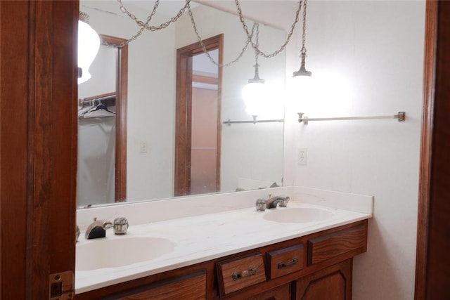 5624 N Mueller Ave, Bethany, OK 73008 - bathroom with double vanity