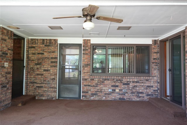 5624 N Mueller Ave, Bethany, OK 73008 - covered porch with ceiling fan