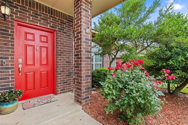 4125 Queens Dr, Moore, OK 73160 - property entrance with brick siding