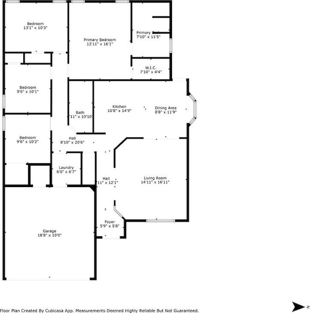 4125 Queens Dr, Moore, OK 73160 - property floor plan