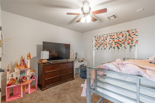 2504 NW 180th St, Edmond, OK 73012 - bedroom with carpet flooring and ceiling fan