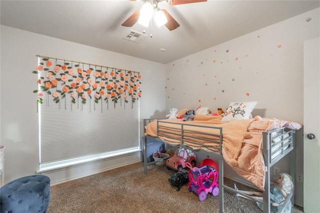 2504 NW 180th St, Edmond, OK 73012 - bedroom featuring carpet and ceiling fan