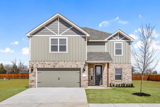 11904 SW 30th St, Yukon, OK 73099 - view of front of house featuring a shingled roof, concrete driveway, a garage, and brick siding