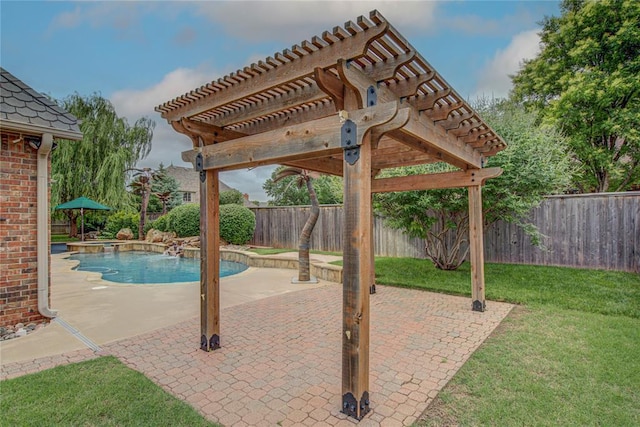 12509 St Lukes Ln, Oklahoma City, OK 73142 - view of pool with a pergola and a patio