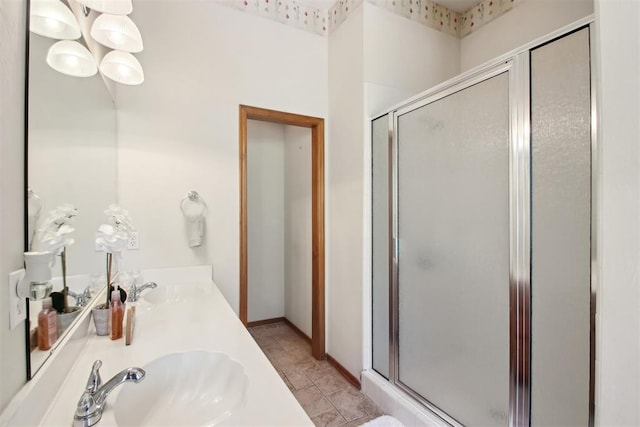 1227 Stout Dr NW, Piedmont, OK 73078 - full bath featuring a stall shower and double vanity