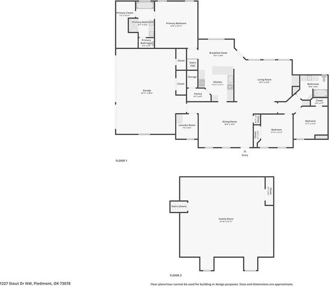 1227 Stout Dr NW, Piedmont, OK 73078 - property floor plan