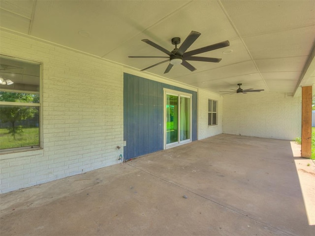 1900 New Haven Ct, Moore, OK 73160 - view of patio featuring ceiling fan