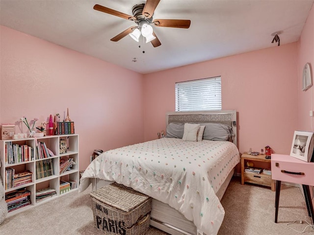 209 E Platt Dr, Yukon, OK 73099 - carpeted bedroom with a ceiling fan