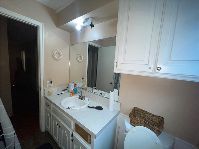 617 Mark Dr, Oklahoma City, OK 73115 - bathroom featuring vanity and toilet