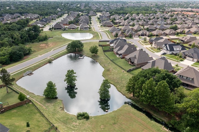 600 NW 186th St, Edmond, OK 73012 - aerial overview of property's location featuring a nearby body of water and nearby suburban area