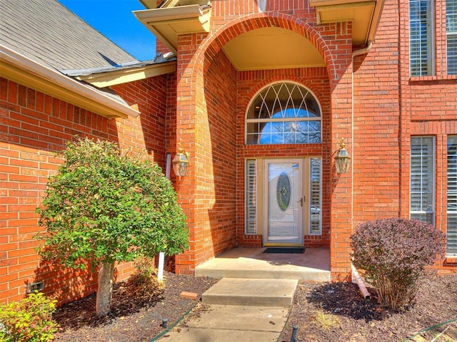 2616 Redvine Rd, Edmond, OK 73034 - property entrance with brick siding