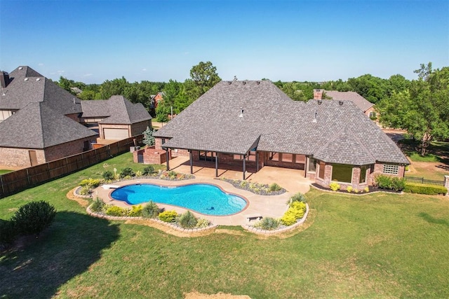 18617 Wolf Creek Dr, Edmond, OK 73012 - view of swimming pool with a patio area