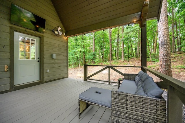 21 Sherwood Forest Ln, Broken Bow, OK 74728 - view of wooden deck