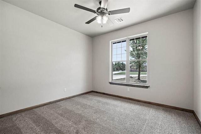 2414 Black Jack Way, Blanchard, OK 73010 - carpeted spare room featuring baseboards and ceiling fan