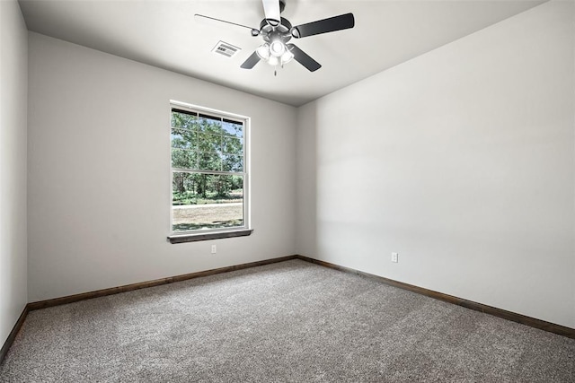 2414 Black Jack Way, Blanchard, OK 73010 - unfurnished room with carpet, baseboards, and a ceiling fan