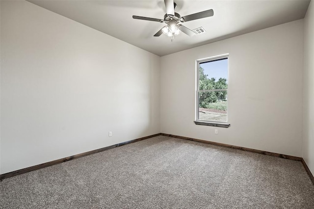 2414 Black Jack Way, Blanchard, OK 73010 - carpeted spare room featuring baseboards and a ceiling fan