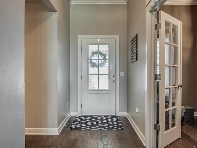 16112 Buffalo Dr, Oklahoma City, OK 73170 - foyer entrance featuring wood finished floors and baseboards