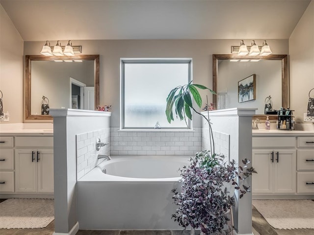 16112 Buffalo Dr, Oklahoma City, OK 73170 - full bath with two vanities and a garden tub