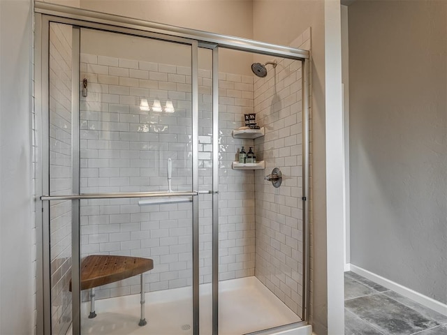 16112 Buffalo Dr, Oklahoma City, OK 73170 - full bathroom with a shower stall and baseboards