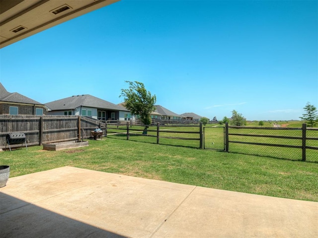 16112 Buffalo Dr, Oklahoma City, OK 73170 - view of yard with a patio and a gate