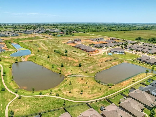 16112 Buffalo Dr, Oklahoma City, OK 73170 - aerial perspective of suburban area featuring a large body of water