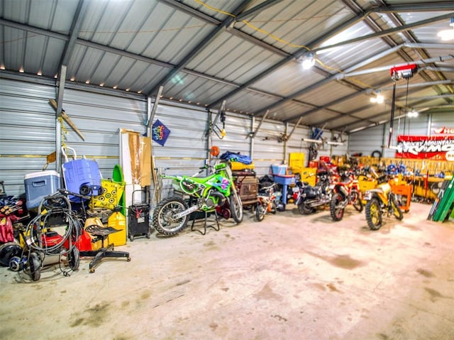 15026 N County Road 3370th Rd, Stratford, OK 74872 - garage featuring metal wall