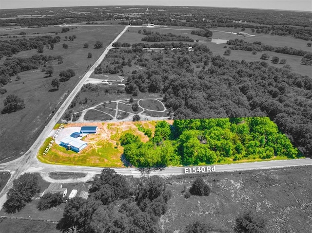 15026 N County Road 3370th Rd, Stratford, OK 74872 - aerial view of property and surrounding area with property parcel outlined