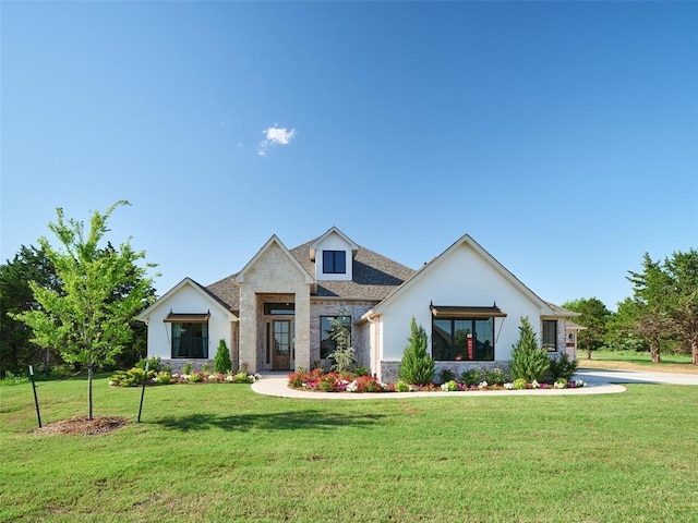 9117 SW 90th St, Mustang, OK 73064 - view of front facade featuring a front lawn