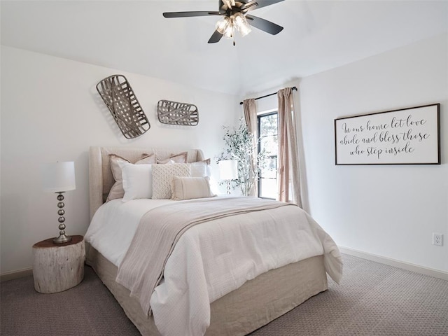 9117 SW 90th St, Mustang, OK 73064 - carpeted bedroom featuring baseboards and ceiling fan