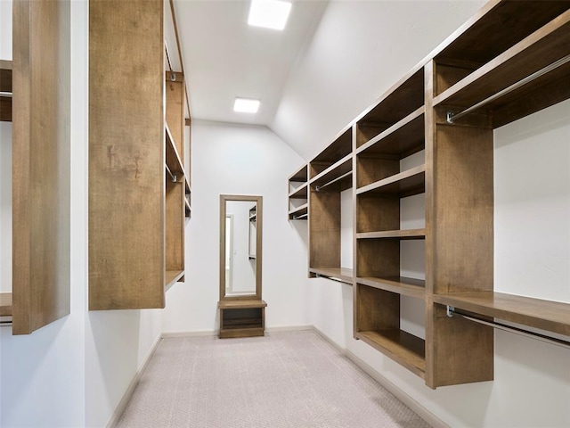 9117 SW 90th St, Mustang, OK 73064 - spacious closet featuring vaulted ceiling and light colored carpet