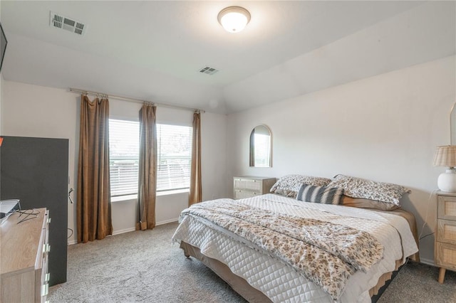 3429 Molly Dr, Yukon, OK 73099 - bedroom featuring light colored carpet, baseboards, and lofted ceiling