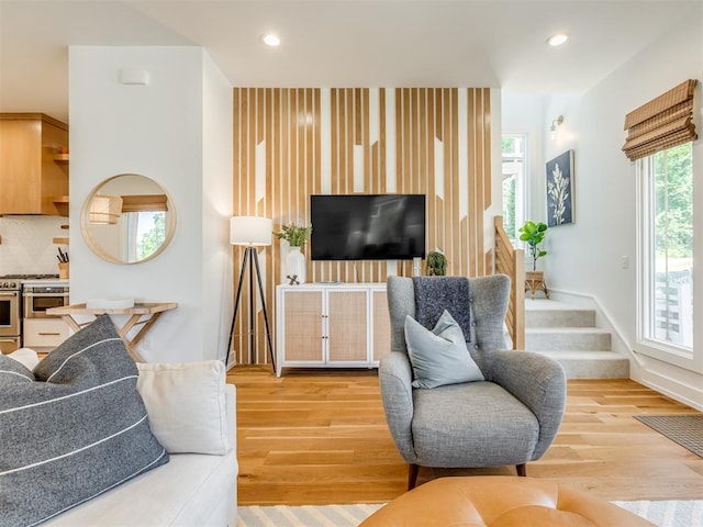 80 Pistache Ln, Carlton Landing, OK 74432 - living area featuring wood finished floors, recessed lighting, and baseboards