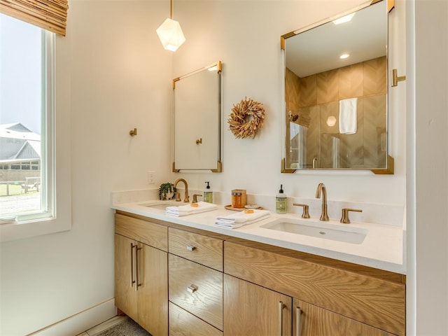80 Pistache Ln, Carlton Landing, OK 74432 - full bath featuring double vanity and a tile shower