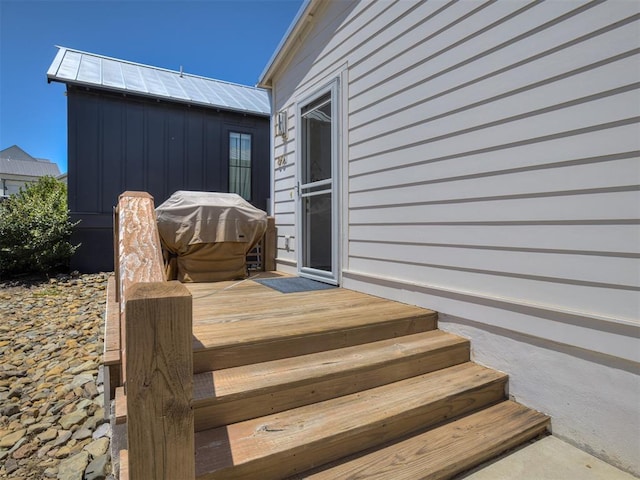 80 Pistache Ln, Carlton Landing, OK 74432 - wooden terrace featuring area for grilling