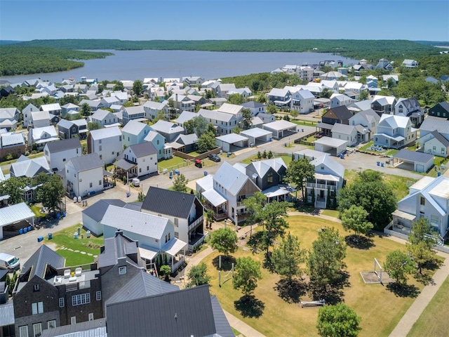 80 Pistache Ln, Carlton Landing, OK 74432 - aerial perspective of suburban area featuring a large body of water