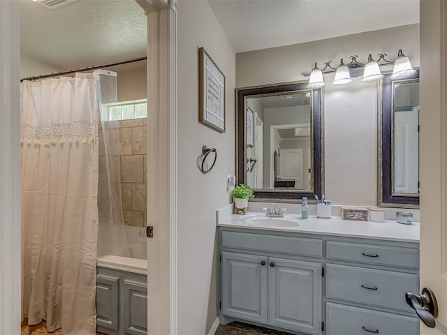 846 County St Unit 2910, Tuttle, OK 73089 - bathroom with vanity and shower / bathtub combination with curtain
