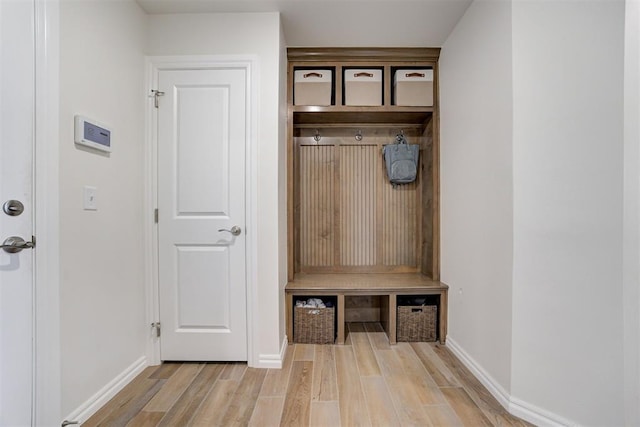 5804 NW 159th St, Edmond, OK 73013 - mudroom featuring light wood-type flooring and baseboards