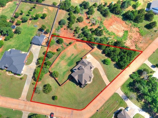 14210 Jack Rabbit Trl, Arcadia, OK 73007 - aerial view of property and surrounding area with property parcel outlined