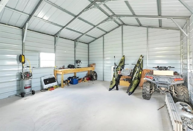 9027 Ns 3500th Rd, Prague, OK 74864 - garage featuring metal wall