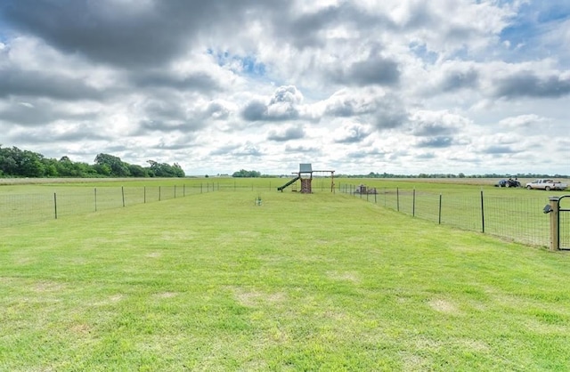 9027 Ns 3500th Rd, Prague, OK 74864 - view of yard with a rural view and a playground